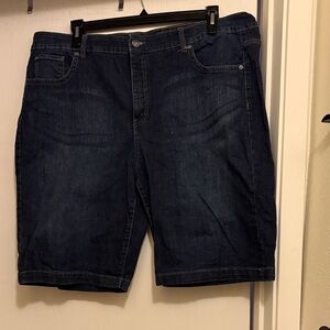 Code Bleu Women's Dark Blue Jean Shorts